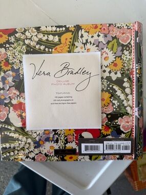 Vera Bradley Floral Photo Album — Black with Multicolor Flowers